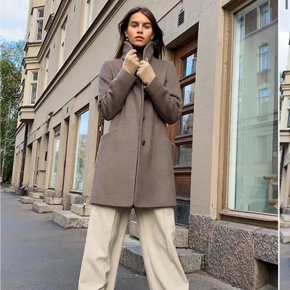 Aritzia cocoon coat long store